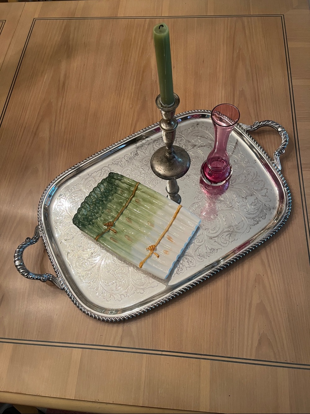 !Vintage! Super Size Silverplated tray with handles